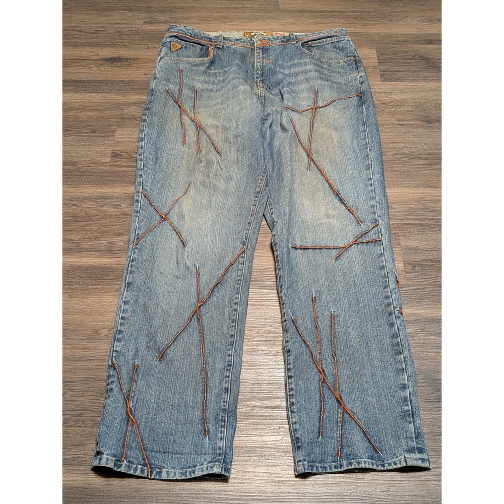 Akademiks Hand Crafted Denim Goods Jeans Mens‎ Size 40 Embroidered  Streetwear
